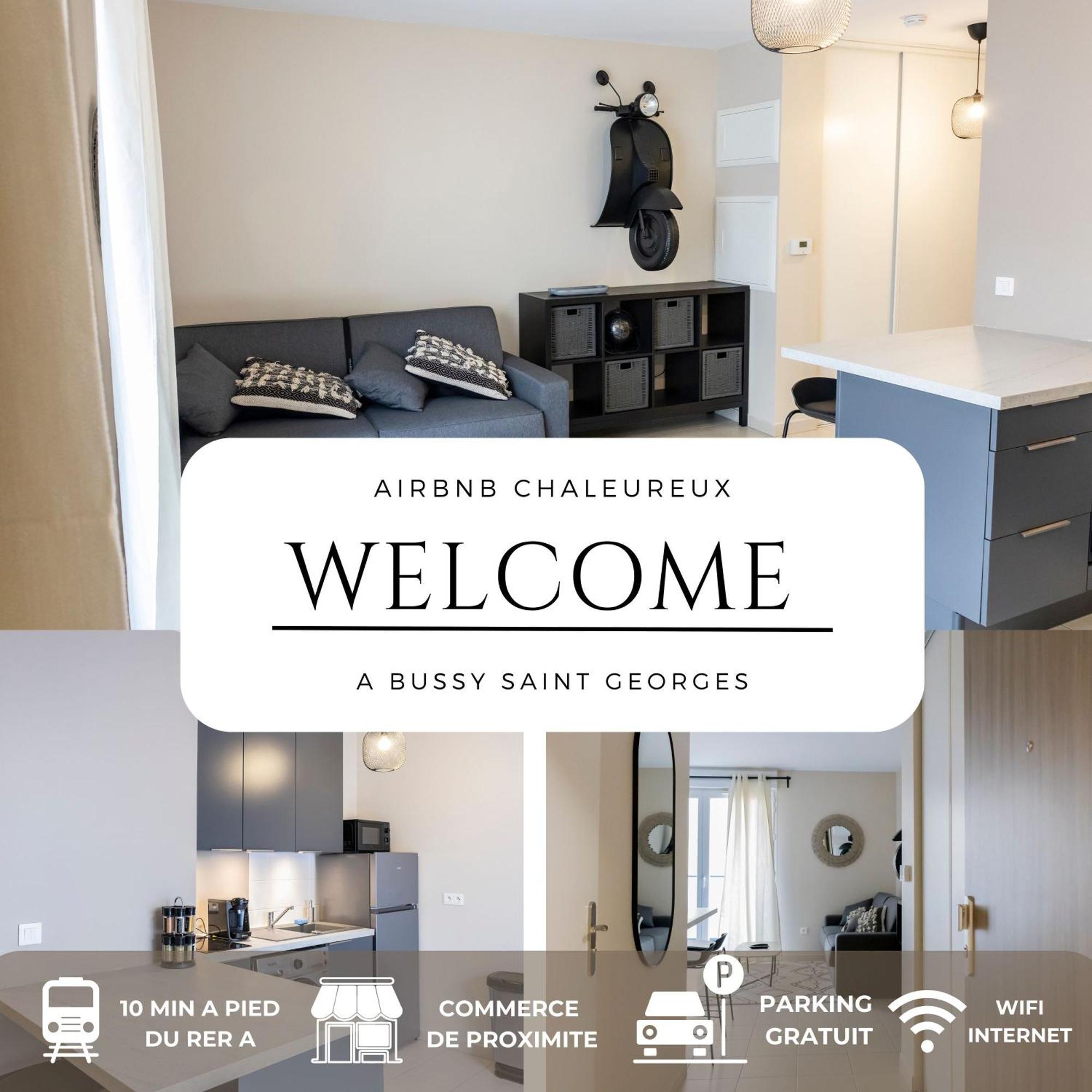 Charmant Studio En Residence Avec Parking Bussy-Saint-Georges Bagian luar foto